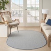 image:imageNourison Home Courtyard Ivory Silver 3 x 5 Oval Area Rug  Easy Clean Non Shedding Bed Room Living Room Dining Room Kitchen 3 x 5 OvalIvory Blue