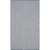 image:imageNourison Home Courtyard Ivory Silver 3 x 5 Oval Area Rug  Easy Clean Non Shedding Bed Room Living Room Dining Room Kitchen 3 x 5 OvalIvory Blue