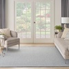 image:imageNourison Home Courtyard Ivory Silver 3 x 5 Oval Area Rug  Easy Clean Non Shedding Bed Room Living Room Dining Room Kitchen 3 x 5 OvalIvory Blue