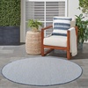 image:imageNourison Home Courtyard Ivory Silver 3 x 5 Oval Area Rug  Easy Clean Non Shedding Bed Room Living Room Dining Room Kitchen 3 x 5 OvalIvory Blue