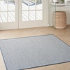 image:imageNourison Home Courtyard Ivory Silver 3 x 5 Oval Area Rug  Easy Clean Non Shedding Bed Room Living Room Dining Room Kitchen 3 x 5 OvalIvory Blue