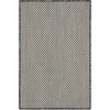 image:imageNourison Home Courtyard Ivory Silver 3 x 5 Oval Area Rug  Easy Clean Non Shedding Bed Room Living Room Dining Room Kitchen 3 x 5 OvalIvory Charcoal