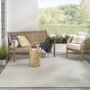 image:imageNourison Home Courtyard Ivory Silver 3 x 5 Oval Area Rug  Easy Clean Non Shedding Bed Room Living Room Dining Room Kitchen 3 x 5 OvalIvory Charcoal