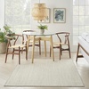 image:imageNourison Home Courtyard Ivory Silver 3 x 5 Oval Area Rug  Easy Clean Non Shedding Bed Room Living Room Dining Room Kitchen 3 x 5 OvalIvory Silver