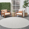 image:imageNourison Home Courtyard Ivory Silver 3 x 5 Oval Area Rug  Easy Clean Non Shedding Bed Room Living Room Dining Room Kitchen 3 x 5 OvalIvory Silver