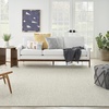 image:imageNourison Home Courtyard Ivory Silver 3 x 5 Oval Area Rug  Easy Clean Non Shedding Bed Room Living Room Dining Room Kitchen 3 x 5 OvalIvory Silver