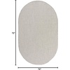 image:imageNourison Home Courtyard Ivory Silver 3 x 5 Oval Area Rug  Easy Clean Non Shedding Bed Room Living Room Dining Room Kitchen 3 x 5 OvalIvory Silver