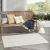 image:imageNourison Home Courtyard Ivory Silver 3 x 5 Oval Area Rug  Easy Clean Non Shedding Bed Room Living Room Dining Room Kitchen 3 x 5 OvalIvory Silver