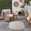 image:imageNourison Home Courtyard Ivory Silver 3 x 5 Oval Area Rug  Easy Clean Non Shedding Bed Room Living Room Dining Room Kitchen 3 x 5 OvalIvory Silver