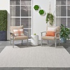 image:imageNourison Home Courtyard Ivory Silver 3 x 5 Oval Area Rug  Easy Clean Non Shedding Bed Room Living Room Dining Room Kitchen 3 x 5 OvalIvory Silver