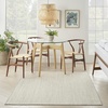 image:imageNourison Home Courtyard Ivory Silver 3 x 5 Oval Area Rug  Easy Clean Non Shedding Bed Room Living Room Dining Room Kitchen 3 x 5 OvalIvory Silver