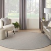 image:imageNourison Home Courtyard Ivory Silver 3 x 5 Oval Area Rug  Easy Clean Non Shedding Bed Room Living Room Dining Room Kitchen 3 x 5 OvalIvoryCharcoal