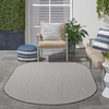 image:imageNourison Home Courtyard Ivory Silver 3 x 5 Oval Area Rug  Easy Clean Non Shedding Bed Room Living Room Dining Room Kitchen 3 x 5 OvalIvoryCharcoal
