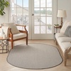 image:imageNourison Home Courtyard Ivory Silver 3 x 5 Oval Area Rug  Easy Clean Non Shedding Bed Room Living Room Dining Room Kitchen 3 x 5 OvalIvoryCharcoal