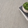image:imageNourison Home Courtyard Ivory Silver 3 x 5 Oval Area Rug  Easy Clean Non Shedding Bed Room Living Room Dining Room Kitchen 3 x 5 OvalIvoryCharcoal