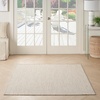 image:imageNourison Home Courtyard Ivory Silver 3 x 5 Oval Area Rug  Easy Clean Non Shedding Bed Room Living Room Dining Room Kitchen 3 x 5 OvalIvorySilver