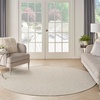 image:imageNourison Home Courtyard Ivory Silver 3 x 5 Oval Area Rug  Easy Clean Non Shedding Bed Room Living Room Dining Room Kitchen 3 x 5 OvalIvorySilver
