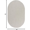 image:imageNourison Home Courtyard Ivory Silver 3 x 5 Oval Area Rug  Easy Clean Non Shedding Bed Room Living Room Dining Room Kitchen 3 x 5 OvalIvorySilver