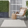 image:imageNourison Home Courtyard Ivory Silver 3 x 5 Oval Area Rug  Easy Clean Non Shedding Bed Room Living Room Dining Room Kitchen 3 x 5 OvalIvorySilver