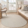 image:imageNourison Home Courtyard Ivory Silver 3 x 5 Oval Area Rug  Easy Clean Non Shedding Bed Room Living Room Dining Room Kitchen 3 x 5 OvalIvorySilver