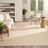 image:imageNourison Home Courtyard Ivory Silver 3 x 5 Oval Area Rug  Easy Clean Non Shedding Bed Room Living Room Dining Room Kitchen 3 x 5 OvalNatural