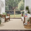 image:imageNourison Home Courtyard Ivory Silver 3 x 5 Oval Area Rug  Easy Clean Non Shedding Bed Room Living Room Dining Room Kitchen 3 x 5 OvalNatural