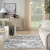 image:imageNourison Home Dekor Grey 53 x 7 Area Rug  Easy Clean Non Shedding Bed Room Living Room Dining Room Kitchen 5 x 7Grey Navy