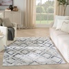 image:imageNourison Home Dekor Grey 53 x 7 Area Rug  Easy Clean Non Shedding Bed Room Living Room Dining Room Kitchen 5 x 7Grey Navy