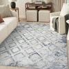 image:imageNourison Home Dekor Grey 53 x 7 Area Rug  Easy Clean Non Shedding Bed Room Living Room Dining Room Kitchen 5 x 7Grey Navy