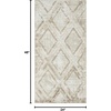 image:imageNourison Home Dekor Grey 53 x 7 Area Rug  Easy Clean Non Shedding Bed Room Living Room Dining Room Kitchen 5 x 7Ivory Taupe