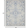 image:imageNourison Home Elation Ivory Brick 2 x 3 Area Rug  Easy Clean Non Shedding Bed Room Living Room Dining Room Kitchen 2 x 3Ivory Blue