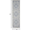 image:imageNourison Home Elation Ivory Brick 2 x 3 Area Rug  Easy Clean Non Shedding Bed Room Living Room Dining Room Kitchen 2 x 3Ivory Blue