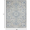 image:imageNourison Home Elation Ivory Brick 2 x 3 Area Rug  Easy Clean Non Shedding Bed Room Living Room Dining Room Kitchen 2 x 3Ivory Blue