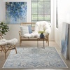 image:imageNourison Home Elation Ivory Brick 2 x 3 Area Rug  Easy Clean Non Shedding Bed Room Living Room Dining Room Kitchen 2 x 3Ivory Blue