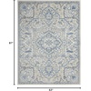 image:imageNourison Home Elation Ivory Brick 2 x 3 Area Rug  Easy Clean Non Shedding Bed Room Living Room Dining Room Kitchen 2 x 3Ivory Blue