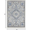 image:imageNourison Home Elation Ivory Brick 2 x 3 Area Rug  Easy Clean Non Shedding Bed Room Living Room Dining Room Kitchen 2 x 3Ivory Blue
