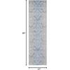 image:imageNourison Home Elation Ivory Grey 2 x 3 Area Rug  Easy Clean Non Shedding Bed Room Living Room Dining Room Kitchen 2 x 3Ivory Blue