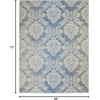 image:imageNourison Home Elation Ivory Grey 2 x 3 Area Rug  Easy Clean Non Shedding Bed Room Living Room Dining Room Kitchen 2 x 3Ivory Blue