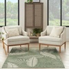 image:imageNourison Home Garden Oasis Navy 3 x 5 Area Rug  Easy Clean Non Shedding Bed Room Living Room Dining Room Kitchen 3 x 5Green Ivory