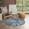 image:imageNourison Home Garden Oasis Navy 3 x 5 Area Rug  Easy Clean Non Shedding Bed Room Living Room Dining Room Kitchen 3 x 5Navy