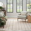 image:imageNourison Home Grafix Red 3 x 5 Area Rug Modern Plaid Bed Room Living Room Dining Room Kitchen Easy Clean Non Shedding 3x5Ivory Beige