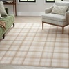 image:imageNourison Home Grafix Red 3 x 5 Area Rug Modern Plaid Bed Room Living Room Dining Room Kitchen Easy Clean Non Shedding 3x5Ivory Beige