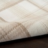 image:imageNourison Home Grafix Red 3 x 5 Area Rug Modern Plaid Bed Room Living Room Dining Room Kitchen Easy Clean Non Shedding 3x5Ivory Beige