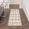 image:imageNourison Home Grafix Red 3 x 5 Area Rug Modern Plaid Bed Room Living Room Dining Room Kitchen Easy Clean Non Shedding 3x5Ivory Beige