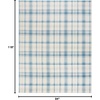 image:imageNourison Home Grafix Red 3 x 5 Area Rug Modern Plaid Bed Room Living Room Dining Room Kitchen Easy Clean Non Shedding 3x5Ivory Blue