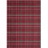 image:imageNourison Home Grafix Red 3 x 5 Area Rug Modern Plaid Bed Room Living Room Dining Room Kitchen Easy Clean Non Shedding 3x5Red