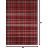 image:imageNourison Home Grafix Red 3 x 5 Area Rug Modern Plaid Bed Room Living Room Dining Room Kitchen Easy Clean Non Shedding 3x5Red