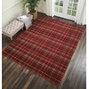 image:imageNourison Home Grafix Red 3 x 5 Area Rug Modern Plaid Bed Room Living Room Dining Room Kitchen Easy Clean Non Shedding 3x5Red