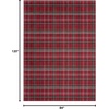 image:imageNourison Home Grafix Red 3 x 5 Area Rug Modern Plaid Bed Room Living Room Dining Room Kitchen Easy Clean Non Shedding 3x5Red