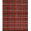 image:imageNourison Home Grafix Red 3 x 5 Area Rug Modern Plaid Bed Room Living Room Dining Room Kitchen Easy Clean Non Shedding 3x5Red